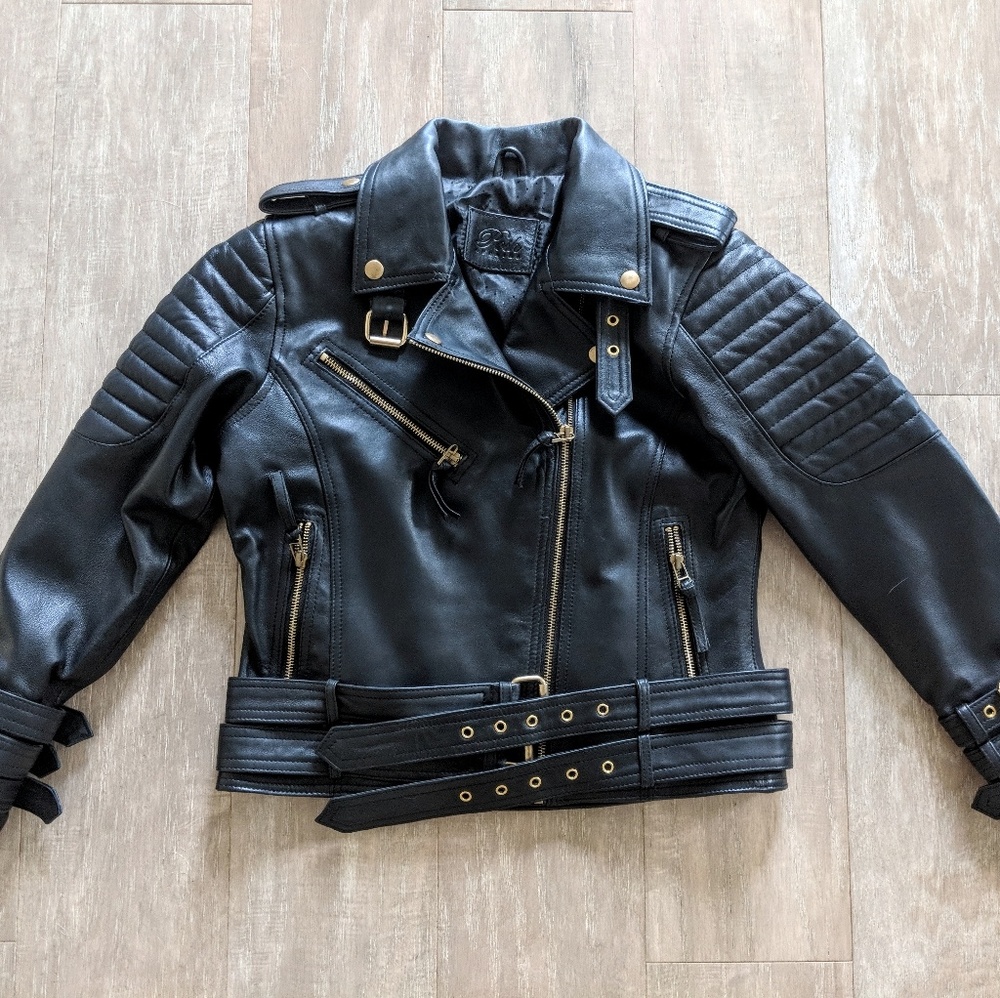 Women's Leather Motorcycle Jacket